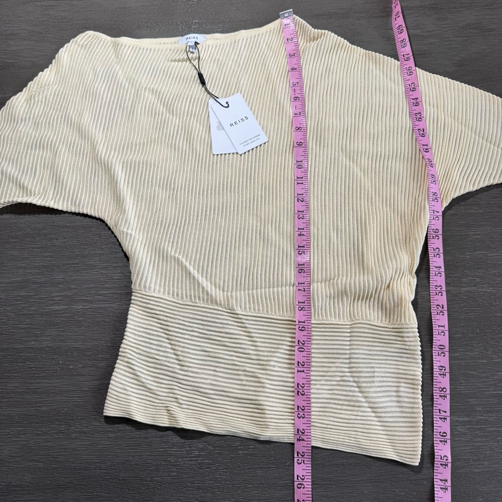 NWT Reiss Angie Sheer Asymmetrical Long Sleeve Jumper S - Picture 12 of 13